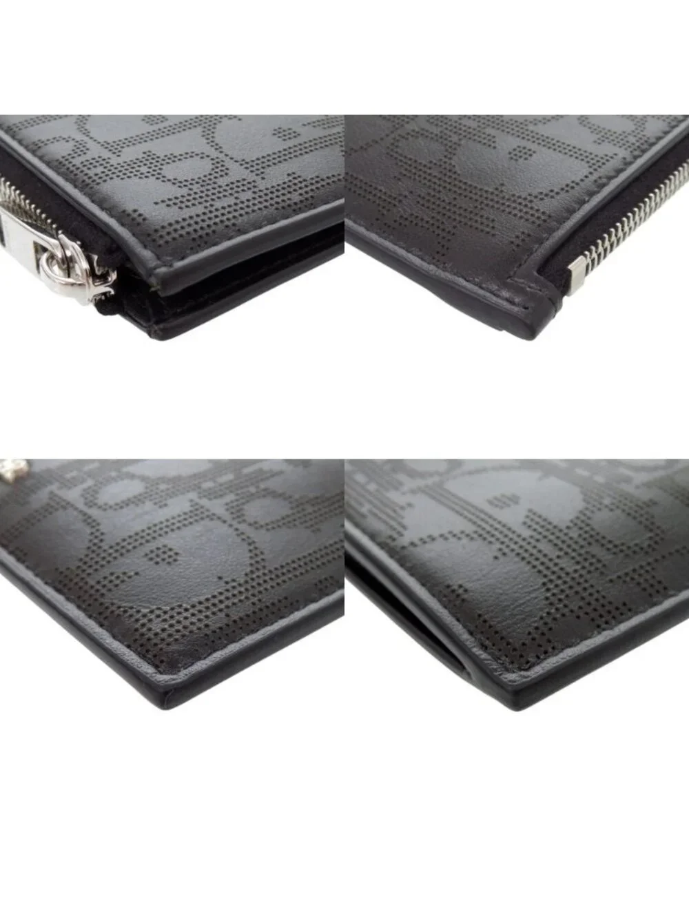 Dior Oblique Galaxy Leather Black Coin Case